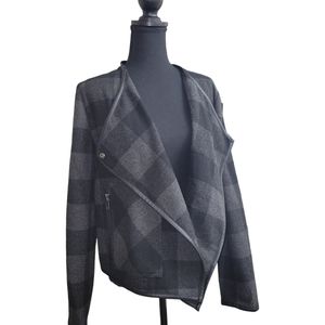 Dex Motorcycle Buffalo plaid Outerwear Wool Blend jacket